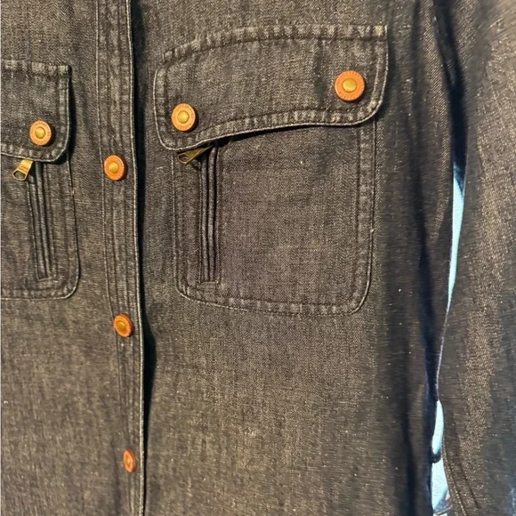 Lauren Ralph Lauren 6 Denim Shirt Dress Midi Shift Sheath Knee Lengths W/Belt - Picture 2 of 13
